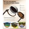 image:imageCARFIA Polarized Sunglasses for Women Acetate Frame SmallMedium Size UV400 Protection  Anti Glare CA52889 Tortoise Frame Brown Lens