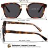 image:imageCARFIA Retro Polarized Sunglasses Womens UV400 Protection Unique Double Metal Bridge Premium Square Acetate ShadesA3 Tortoisesshell Frame Grey Lens