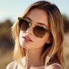 image:imageCARFIA Retro Polarized Sunglasses Womens UV400 Protection Unique Double Metal Bridge Premium Square Acetate ShadesA5mix Brown Frame Gradient Brown Lenses