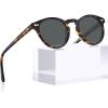 image:imageCARFIA Polarized Sunglasses for Women Acetate Frame SmallMedium Size UV400 Protection  Anti Glare CA52881 Tortoise Frame Grey Lens