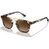 image:imageCARFIA Retro Polarized Sunglasses Womens UV400 Protection Unique Double Metal Bridge Premium Square Acetate ShadesA1 Zebra Stripe Frame Brown Lens