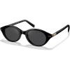 image:imageCARFIA Acetate Oval Womens Polarized Sunglasses UV Protection Trendy Designer Retro Handmade Shades Fit Most Face Shapes1 Black Frame Grey Lens
