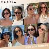 image:imageCARFIA Acetate Oval Womens Polarized Sunglasses UV Protection Trendy Designer Retro Handmade Shades Fit Most Face Shapes3 Dark Havana Tortoise Frame Grey Lens