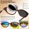 image:imageCARFIA Acetate Oval Womens Polarized Sunglasses UV Protection Trendy Designer Retro Handmade Shades Fit Most Face Shapes3 Dark Havana Tortoise Frame Grey Lens