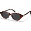 image:imageCARFIA Acetate Oval Womens Polarized Sunglasses UV Protection Trendy Designer Retro Handmade Shades Fit Most Face Shapes3 Dark Havana Tortoise Frame Grey Lens