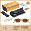 image:imageCARFIA Acetate Oval Womens Polarized Sunglasses UV Protection Trendy Designer Retro Handmade Shades Fit Most Face Shapes4 Tricolor Checkered Frame Brown Lens