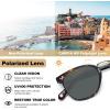 image:imageCARFIA Round Acetate Small Face Polarized Sunglasses for Women Fashion Retro Metal Bridge Shades CA501511 Gray Lens