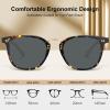 image:imageCARFIA Round Acetate Small Face Polarized Sunglasses for Women Fashion Retro Metal Bridge Shades CA501511 Gray Lens