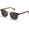 image:imageCARFIA Round Acetate Small Face Polarized Sunglasses for Women Fashion Retro Metal Bridge Shades CA501512 Yellow Tortoise Frame Gray Lens