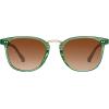 image:imageCARFIA Round Acetate Small Face Polarized Sunglasses for Women Fashion Retro Metal Bridge Shades CA501551 Crystal Green Frame Brown Gradient Lens
