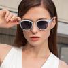 image:imageCARFIA Round Acetate Small Face Polarized Sunglasses for Women Fashion Retro Metal Bridge Shades CA501552 Blue Hetian Jade Frame Blue Gradient Lens