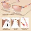 image:imageCARFIA Round Acetate Small Face Polarized Sunglasses for Women Fashion Retro Metal Bridge Shades CA501562 Pink Mirror