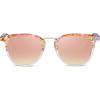 image:imageCARFIA Round Acetate Small Face Polarized Sunglasses for Women Fashion Retro Metal Bridge Shades CA501562 Pink Mirror