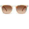 image:imageCARFIA Round Acetate Small Face Polarized Sunglasses for Women Fashion Retro Metal Bridge Shades CA50157 Orange Blue Frame Brown Gradient Lens