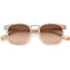 image:imageCARFIA Round Acetate Small Face Polarized Sunglasses for Women Fashion Retro Metal Bridge Shades CA50157 Orange Blue Frame Brown Gradient Lens