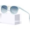 image:imageCARFIA Round Acetate Small Face Polarized Sunglasses for Women Fashion Retro Metal Bridge Shades CA501552 Blue Hetian Jade Frame Blue Gradient Lens