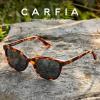 image:imageCARFIA Designer Acetate Womens Polarized Sunglasses Fit Most Face Shapes Trendy Shades UV Protection Hypoallergenic Handmade6 Havana Tortoise Frame Grey Lens