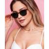 image:imageCARFIA Designer Acetate Womens Polarized Sunglasses Fit Most Face Shapes Trendy Shades UV Protection Hypoallergenic Handmade6 Havana Tortoise Frame Grey Lens