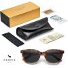 image:imageCARFIA Designer Acetate Womens Polarized Sunglasses Fit Most Face Shapes Trendy Shades UV Protection Hypoallergenic Handmade6 Havana Tortoise Frame Grey Lens