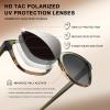 image:imageCARFIA Designer Acetate Womens Polarized Sunglasses Fit Most Face Shapes Trendy Shades UV Protection Hypoallergenic Handmade7 Greenbrown Floral Frame Gradient Grey Lens