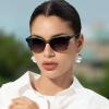 image:imageCARFIA Designer Acetate Womens Polarized Sunglasses Fit Most Face Shapes Trendy Shades UV Protection Hypoallergenic Handmade7 Greenbrown Floral Frame Gradient Grey Lens