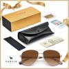 image:imageCARFIA Retro Trendy Pilot Sunglasses for Women Polarized UV Protection Lightweight Outdoor Driving Lady Sunnies Metal Frame91pink Tortoise Frame Brown Lens