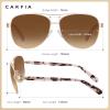 image:imageCARFIA Retro Trendy Pilot Sunglasses for Women Polarized UV Protection Lightweight Outdoor Driving Lady Sunnies Metal Frame91pink Tortoise Frame Brown Lens