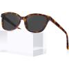 image:imageCARFIA Designer Acetate Womens Polarized Sunglasses Fit Most Face Shapes Trendy Shades UV Protection Hypoallergenic Handmade6 Havana Tortoise Frame Grey Lens