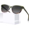 image:imageCARFIA Designer Acetate Womens Polarized Sunglasses Fit Most Face Shapes Trendy Shades UV Protection Hypoallergenic Handmade7 Greenbrown Floral Frame Gradient Grey Lens