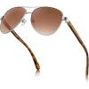 image:imageCARFIA Retro Trendy Pilot Sunglasses for Women Polarized UV Protection Lightweight Outdoor Driving Lady Sunnies Metal Frame11 Silver Frame Gradient Brown Lens