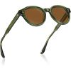 image:imageCARFIA Acetate Small Face Polarized Sunglasses for Women UV Protection Trendy Retro Designer Shades CA54031 Transparent Green Frame Brown Lens