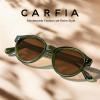 image:imageCARFIA Acetate Small Face Polarized Sunglasses for Women UV Protection Trendy Retro Designer Shades CA54031 Transparent Green Frame Brown Lens