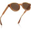 image:imageCARFIA Acetate Small Face Polarized Sunglasses for Women UV Protection Trendy Retro Designer Shades CA540321 Transparent Orange Frame Brown Lens
