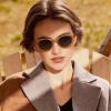 image:imageCARFIA Acetate Small Face Polarized Sunglasses for Women UV Protection Trendy Retro Designer Shades CA540322 Transparent Orange Frame Grey Lens