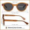 image:imageCARFIA Acetate Small Face Polarized Sunglasses for Women UV Protection Trendy Retro Designer Shades CA540322 Transparent Orange Frame Grey Lens