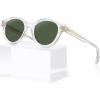image:imageCARFIA Acetate Small Face Polarized Sunglasses for Women UV Protection Trendy Retro Designer Shades CA540331 Transparent Frame Green Lens