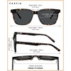 image:imageCARFIA Retro Acetate Polarized Sunglasses for Men UV Protection Square Classic Eyewear for Driving Outdoor3 Tortoise Frame  Grey Lens
