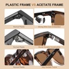image:imageCARFIA Retro Acetate Polarized Sunglasses for Men UV Protection Square Classic Eyewear for Driving Outdoor4 Tortoise Frame  Brown Lenses