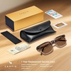 image:imageCARFIA Retro Acetate Polarized Sunglasses for Men UV Protection Square Classic Eyewear for Driving Outdoor4 Tortoise Frame  Brown Lenses