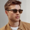 image:imageCARFIA Retro Acetate Polarized Sunglasses for Men UV Protection Square Classic Eyewear for Driving Outdoor4 Tortoise Frame  Brown Lenses