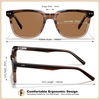 image:imageCARFIA Retro Acetate Polarized Sunglasses for Men UV Protection Square Classic Eyewear for Driving Outdoor4 Tortoise Frame  Brown Lenses