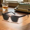 image:imageCARFIA Retro Acetate Polarized Sunglasses for Men UV Protection Square Classic Eyewear for Driving Outdoor5 Brown StripedTea Frame  Grey Lens