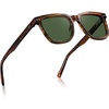 image:imageCARFIA Retro Acetate Polarized Sunglasses for Men UV Protection Square Classic Eyewear for Driving Outdoor2 Brown Striped Frame  Green Lens