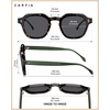 image:imageCARFIA Classic Cool Atetate Sunglasses for Men Polarized UV400 Protection Trendy Keyhole Square Sun Glasses Driving Shades1 Tortoise Frame Grey Lens