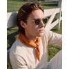 image:imageCARFIA Classic Cool Atetate Sunglasses for Men Polarized UV400 Protection Trendy Keyhole Square Sun Glasses Driving Shades2 Clear Yellow Frame Green Lens