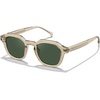 image:imageCARFIA Classic Cool Atetate Sunglasses for Men Polarized UV400 Protection Trendy Keyhole Square Sun Glasses Driving Shades2 Clear Yellow Frame Green Lens