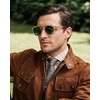 image:imageCARFIA Classic Cool Atetate Sunglasses for Men Polarized UV400 Protection Trendy Keyhole Square Sun Glasses Driving Shades2 Clear Yellow Frame Green Lens