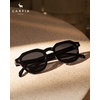 image:imageCARFIA Classic Cool Atetate Sunglasses for Men Polarized UV400 Protection Trendy Keyhole Square Sun Glasses Driving Shades3 Black Frame Grey Lens