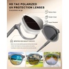 image:imageCARFIA Classic Cool Atetate Sunglasses for Men Polarized UV400 Protection Trendy Keyhole Square Sun Glasses Driving Shades4 Clear Grey Frame Grey Lens