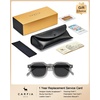 image:imageCARFIA Classic Cool Atetate Sunglasses for Men Polarized UV400 Protection Trendy Keyhole Square Sun Glasses Driving Shades4 Clear Grey Frame Grey Lens